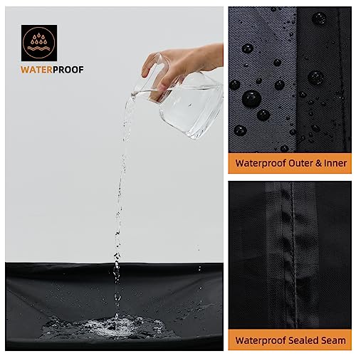 NOELIFE Griddle Cover for Blackstone 22 inch Tabletop Griddle with Hood, Propane Fuel Cylinder Can Be Covered Completely, Waterproof Grill Cover Outdoor BBQ Grilling Accessories (Cover Only) - Image 3