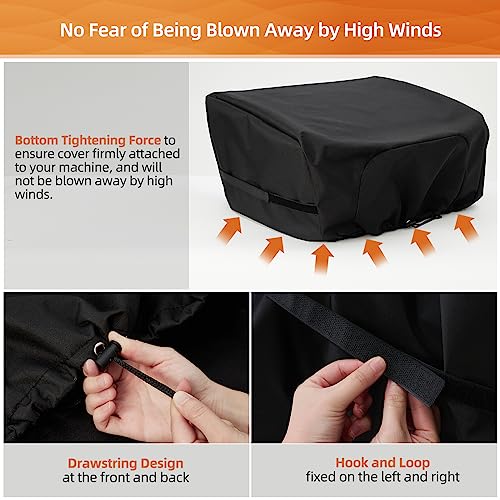 NOELIFE Griddle Cover for Blackstone 22 inch Tabletop Griddle with Hood, Propane Fuel Cylinder Can Be Covered Completely, Waterproof Grill Cover Outdoor BBQ Grilling Accessories (Cover Only) - Image 4