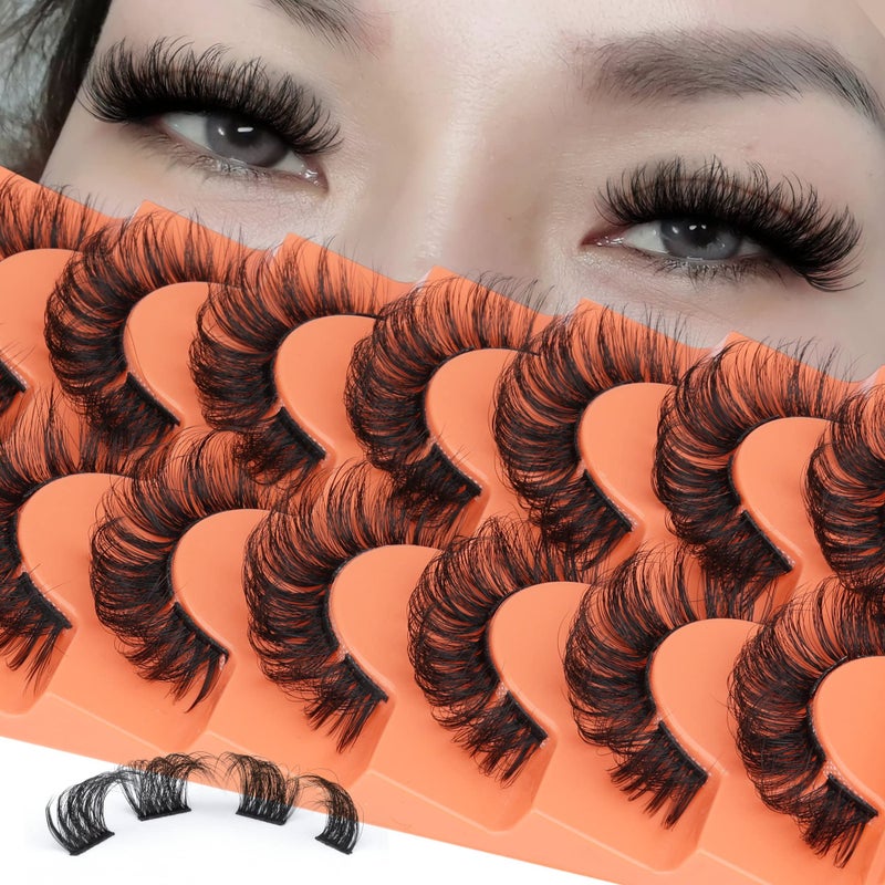 Eefofnn Full Cluster Lashes Natural Strips False Eyelashes Wispy Individual Lashes that Look Like Extensions 7 Pairs Multipack by Eefofnn - Image 1