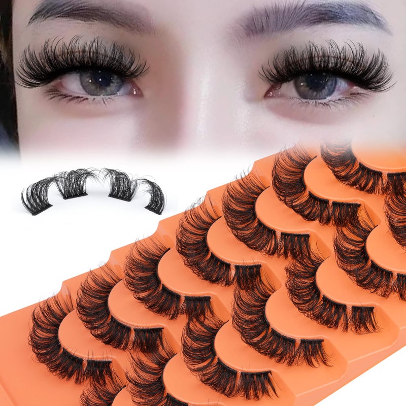 Eefofnn Full Cluster Lashes Natural Strips False Eyelashes Wispy Individual Lashes that Look Like Extensions 7 Pairs Multipack by Eefofnn - Image 4