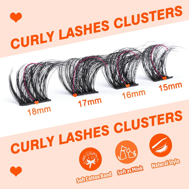 Eefofnn Full Cluster Lashes Natural Strips False Eyelashes Wispy Individual Lashes that Look Like Extensions 7 Pairs Multipack by Eefofnn - Image 3