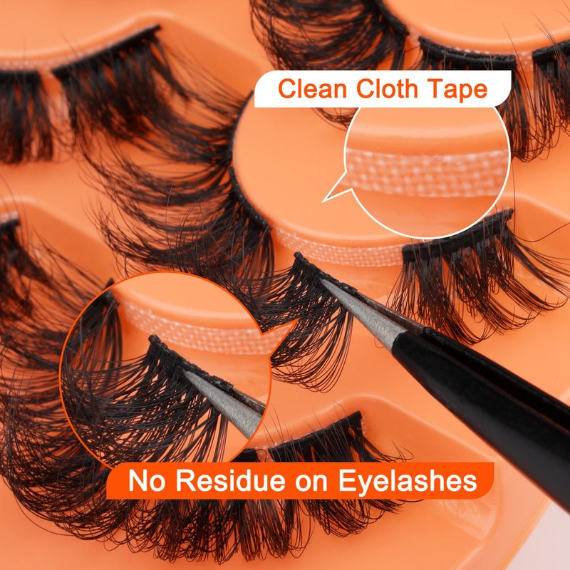 Eefofnn Full Cluster Lashes Natural Strips False Eyelashes Wispy Individual Lashes that Look Like Extensions 7 Pairs Multipack by Eefofnn - Image 5