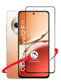 Generic For Oppo Reno 12F Screen Protector – Edge to Edge Tempered Glass Screen Protector, High Transparency, Delicate Touch, Anti-Explosion, Smooth Arc Edges, Easy Installation  - Image 1