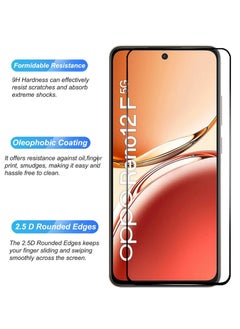 Generic For Oppo Reno 12F Screen Protector – Edge to Edge Tempered Glass Screen Protector, High Transparency, Delicate Touch, Anti-Explosion, Smooth Arc Edges, Easy Installation  - Image 3