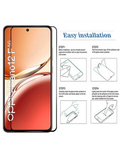 Generic For Oppo Reno 12F Screen Protector – Edge to Edge Tempered Glass Screen Protector, High Transparency, Delicate Touch, Anti-Explosion, Smooth Arc Edges, Easy Installation  - Image 4