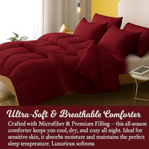 Bhoomi Impex Bed Comforter - Double Size - Ivory 300 GSM Quilt Blanket Rajai – Winter Warm Down Alternative Duvet Insert with Corner Ties - Image 4
