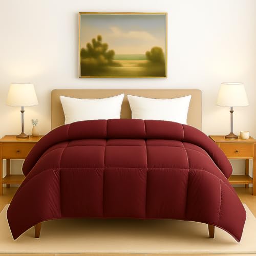 Bhoomi Impex Bed Comforter - Double Size - Ivory 300 GSM Quilt Blanket Rajai – Winter Warm Down Alternative Duvet Insert with Corner Ties - Image 2