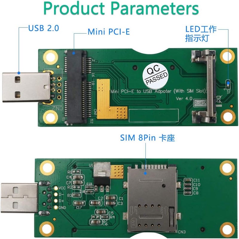 SUPERPLUS Mini PCI-E to USB Adapter with SIM Card Slot for 3G / 4G Network Cards - Image 5
