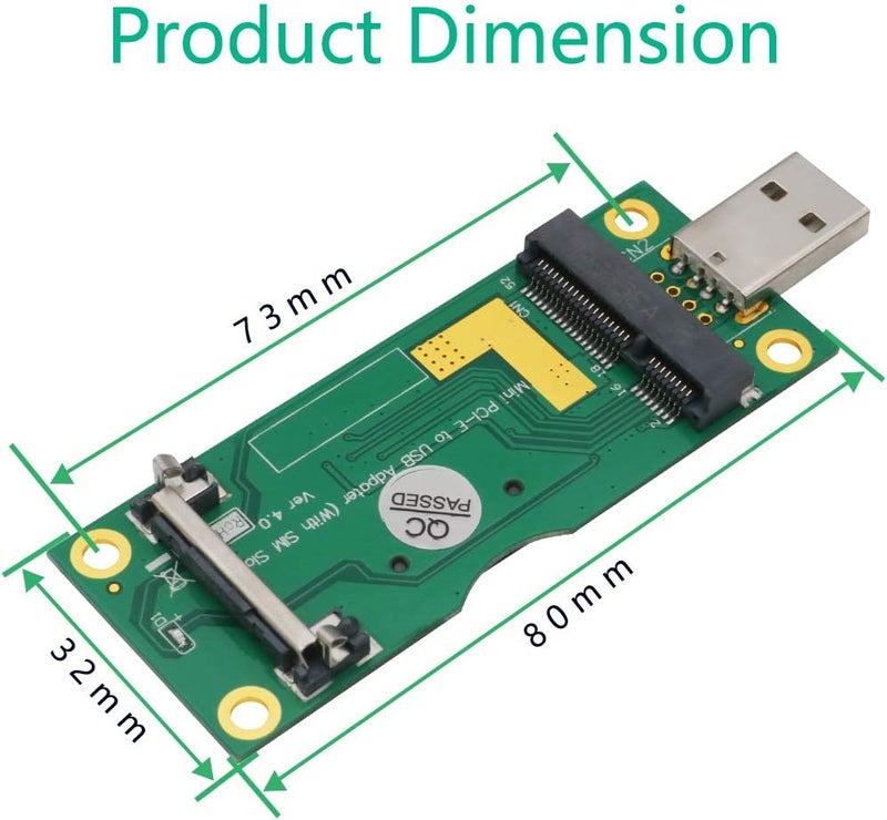 SUPERPLUS Mini PCI-E to USB Adapter with SIM Card Slot for 3G / 4G Network Cards - Image 2