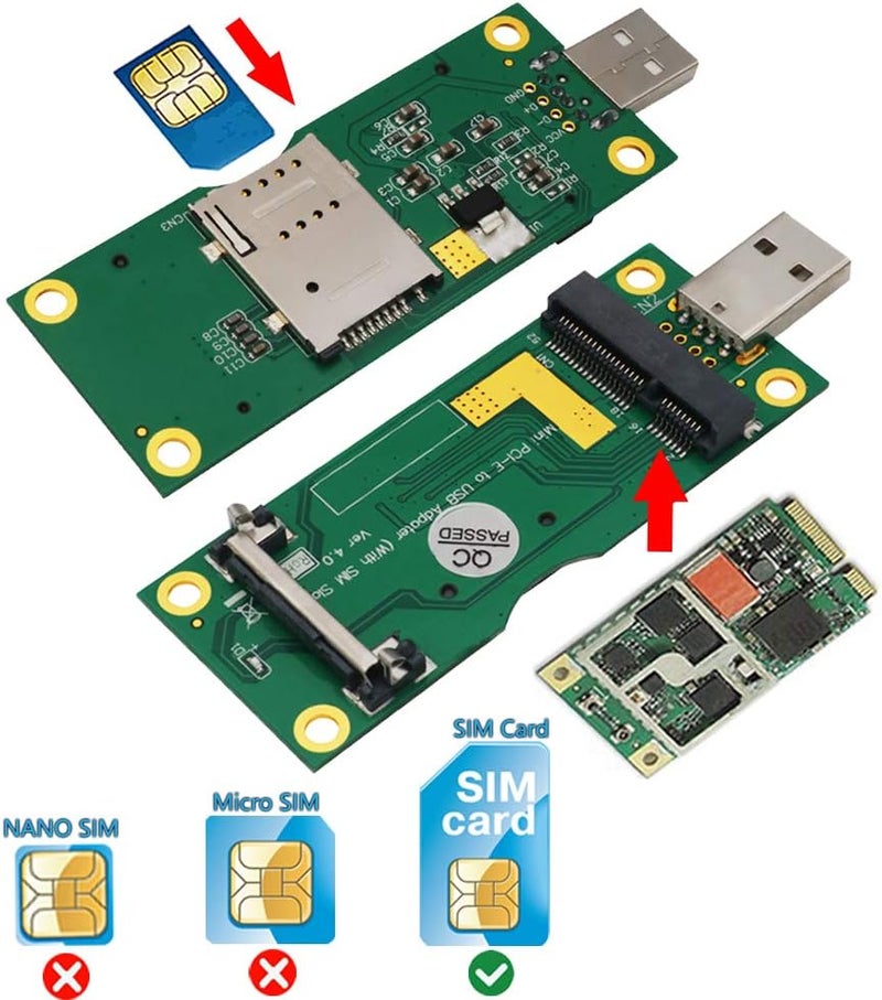 SUPERPLUS Mini PCI-E to USB Adapter with SIM Card Slot for 3G / 4G Network Cards - Image 4