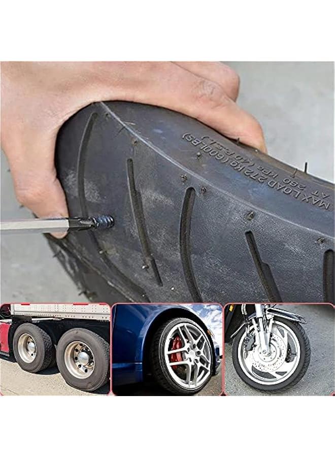 FYLX 24 Car Puncture Repair Nail SelfService Tire Repair Fast Repair Tool Tubeless Tyre Repair Rubber Nails Kit Car Tyre Puncture Emergency Repair Kit Puncture Repair Nail for Bike Motorcycle Car - Image 5