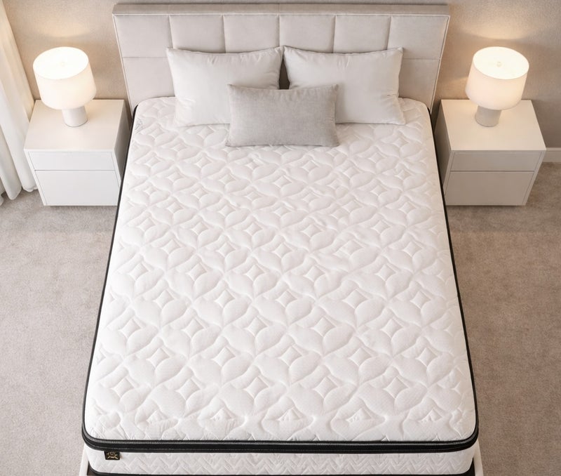 ريكسال هوم مرتبة Rexal Home Velvet Vista بزنبركات بونيل متوسطة الصلابة – سماكة 30 سم، سطح علوي مبطّن ناعم، قماش قابل للتنفس، راحة يومية، مقاس فردي 190 × 100 سم - Image 2