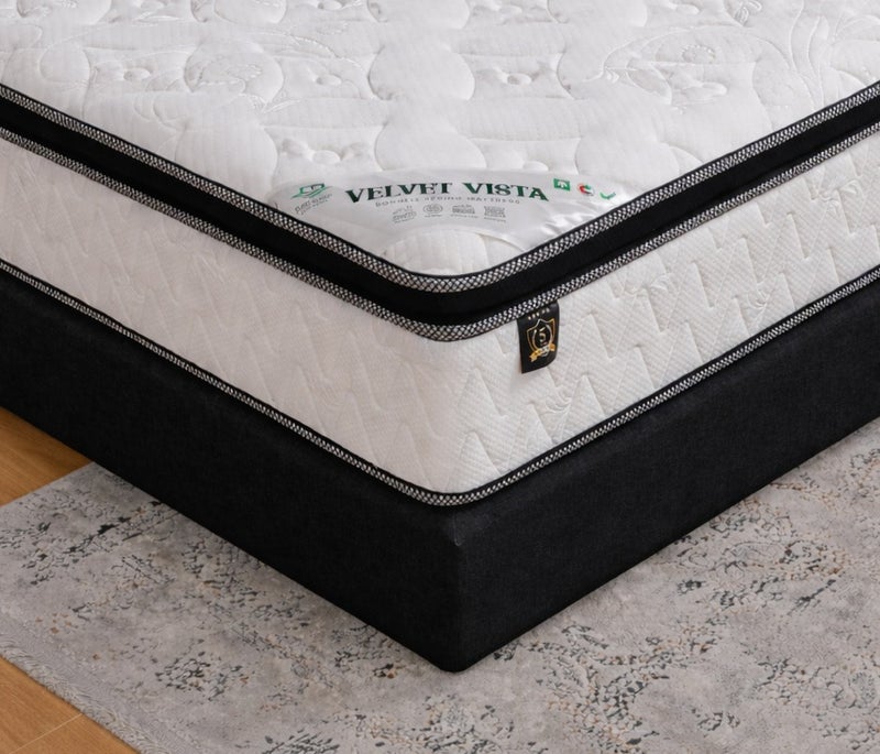 ريكسال هوم مرتبة Rexal Home Velvet Vista بزنبركات بونيل متوسطة الصلابة – سماكة 30 سم، سطح علوي مبطّن ناعم، قماش قابل للتنفس، راحة يومية، مقاس فردي 190 × 100 سم - Image 5