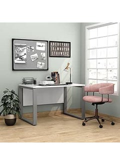 RIGID Wooden Office  Workstation Grey 75x120x60cm  - Image 1
