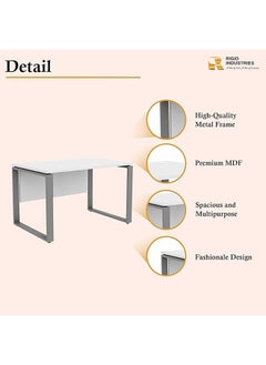 RIGID Wooden Office  Workstation Grey 75x120x60cm  - Image 2