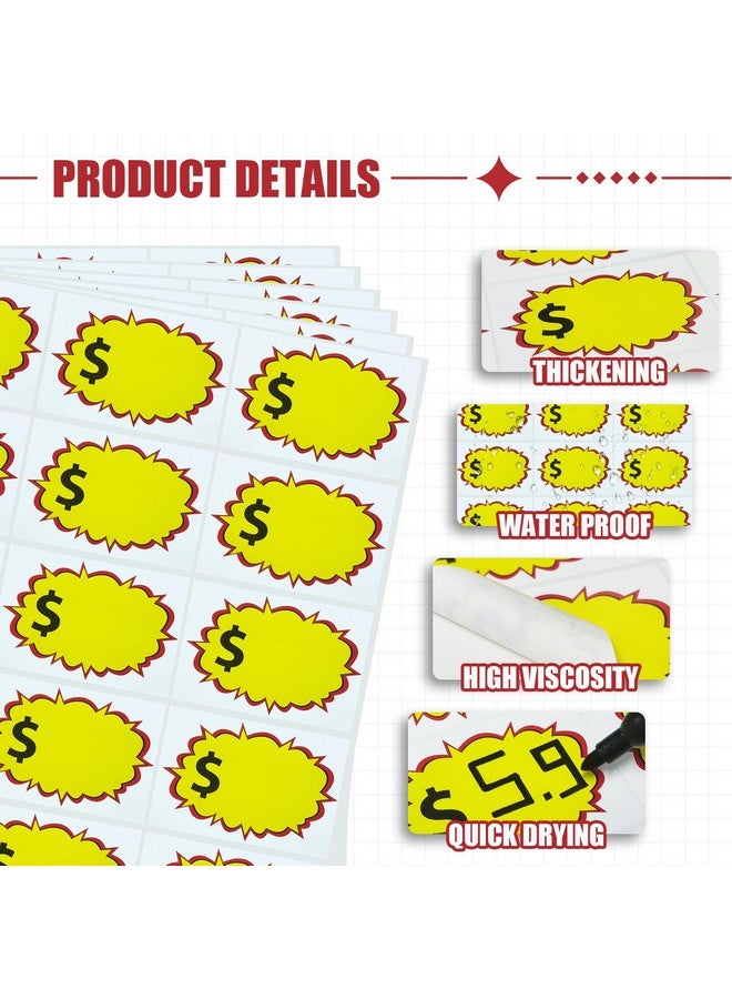 Septo 450 Pcs Garage Sale Stickers,2"x3" Yard Sale Price Stickers with Blank Writing Space Removable Rummage Sale Stickers Price Tag Stickers for Flea Markets Yards Sales and Estate Sales - Image 3