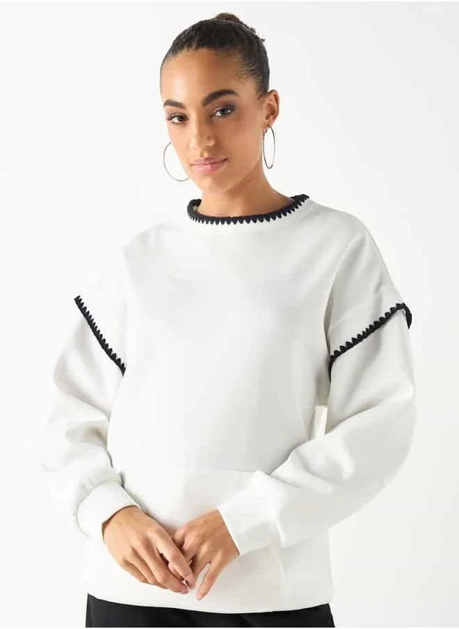 2Xtremz 2Xtremz Textured Sweatshirt with Long Sleeves