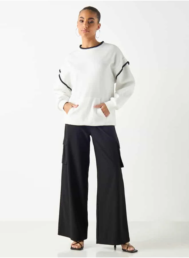 2Xtremz 2Xtremz Textured Sweatshirt with Long Sleeves