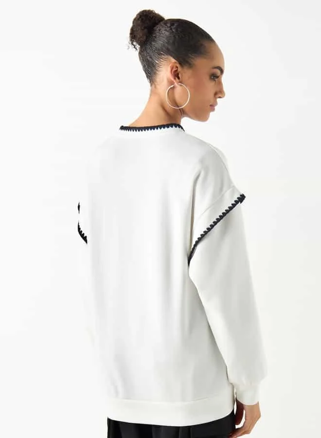 2Xtremz 2Xtremz Textured Sweatshirt with Long Sleeves