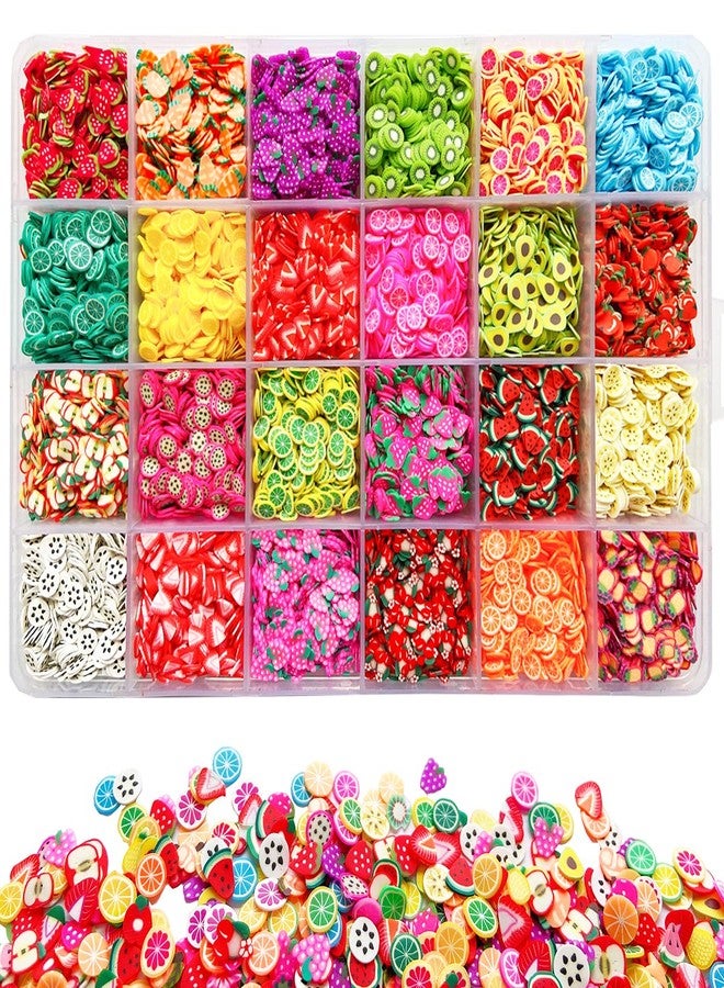 EHOPE 16800Pcs Fruit Slices Fruit Nail Art Slices Polymer Clay Slice Nail 3D Polymer Slice Colorful DIY Nail Art Supplies for DIY Crafts （24 Styles） - Image 1