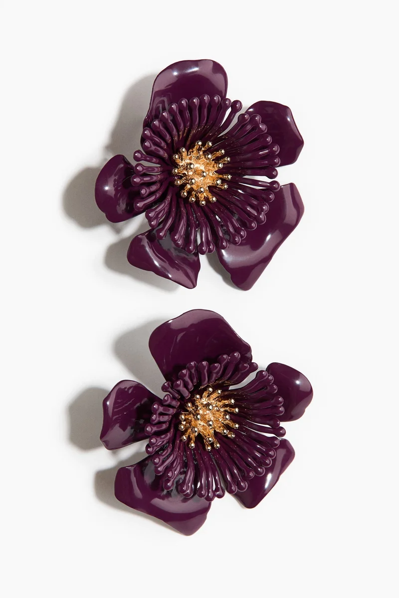 H&M  Flower-shaped statement earrings for Women | Best Price UAE