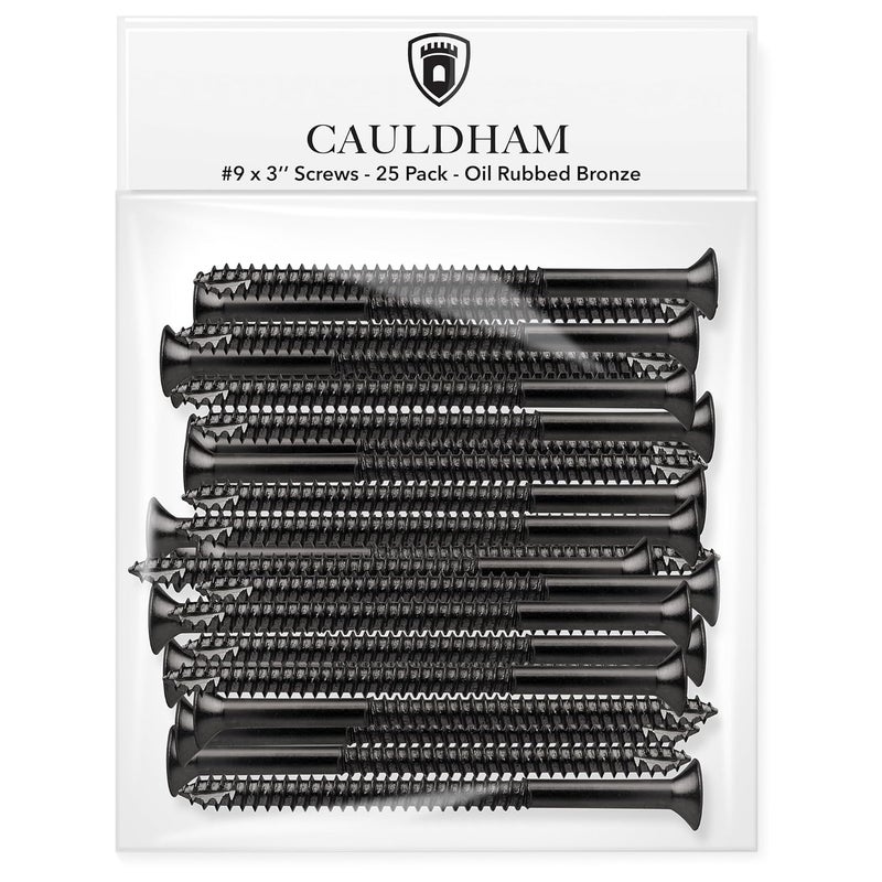 CAULDHAM Store Oil Rubbed Bronze Wood Screws #9 x 3 Inch for Door Hinges - 25 Pack - Image 2
