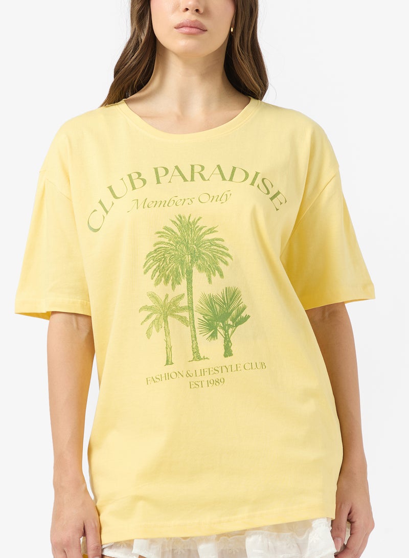 جينجر تيشيرت برسومات العطلات بياقة دائرية - Image 3