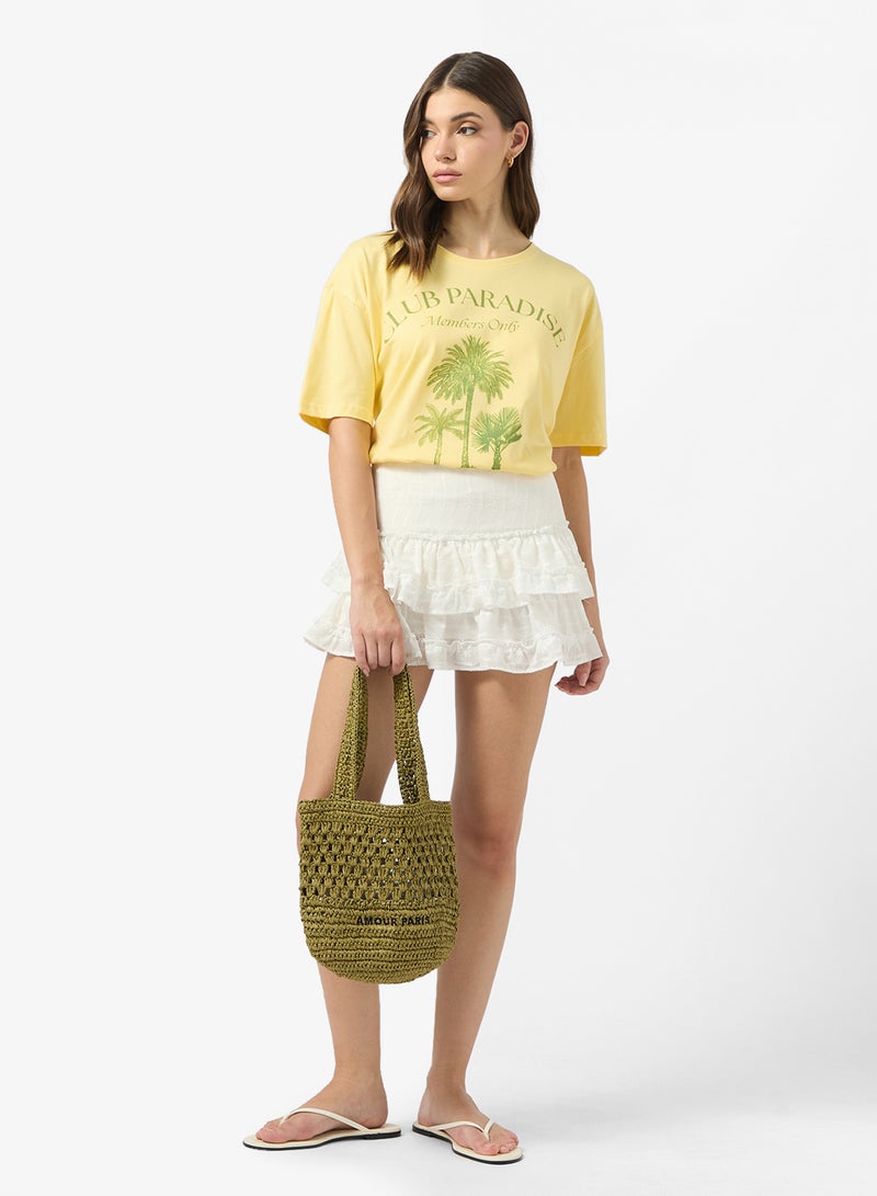 جينجر تيشيرت برسومات العطلات بياقة دائرية - Image 4