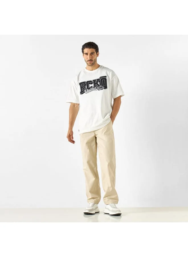 Ecko Unltd. Ecko Unltd Solid Relaxed Fit Ribstop Joggers with Drawstring Closure