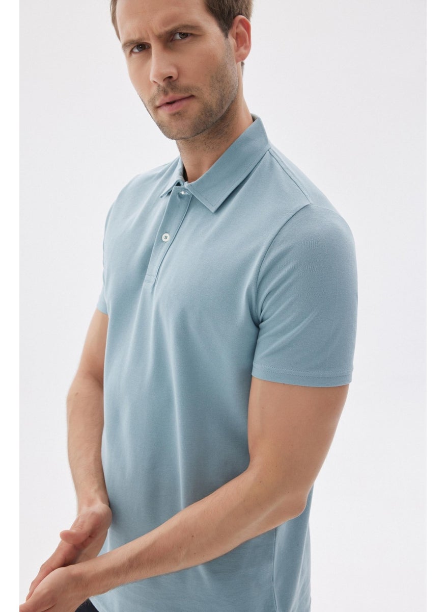 Odelon Men's Basic Polo Neck T-Shirt (Regular Fit) Mint  - Image 2