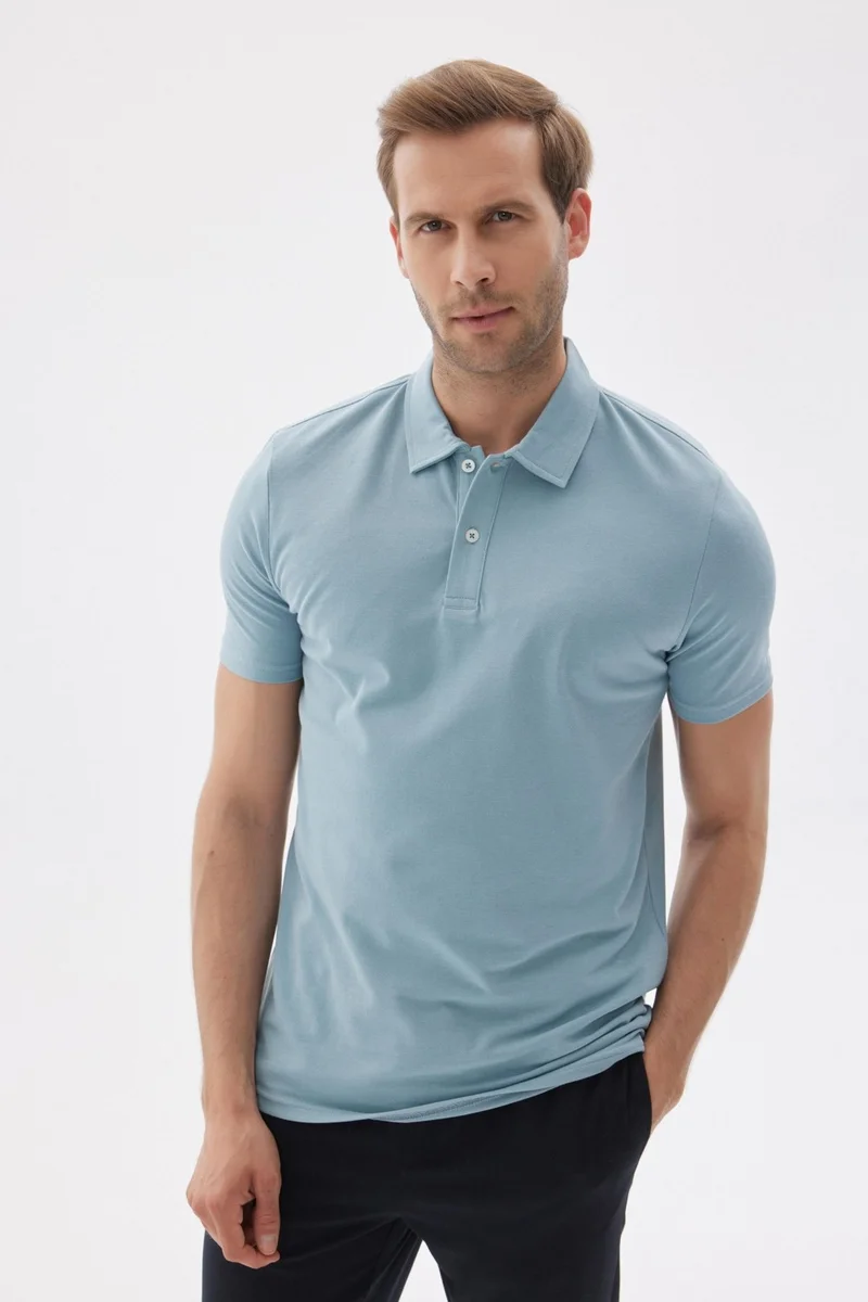 Odelon Men's Basic Polo Neck T-Shirt (Regular Fit) Mint