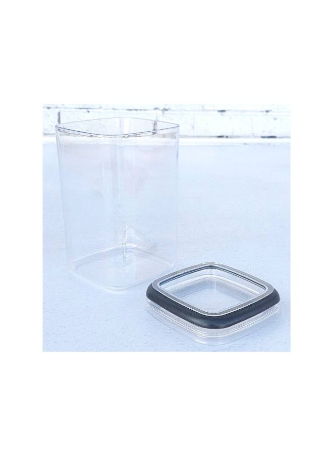 Dunya Plastik - Dunia Rectangular Black Fresh & Lock Chef Food Box - Grain | Cereal Container - 1.4Lt Volume with Airtight Lid - BPA-Free - Image 1