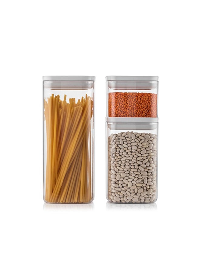 Dunya Plastik - Dunia Rectangular Black Fresh & Lock Chef Food Box - Grain | Cereal Container - 1.4Lt Volume with Airtight Lid - BPA-Free - Image 1