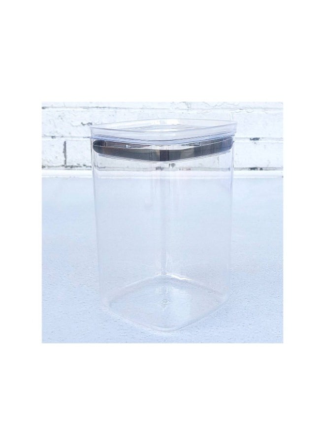 Dunya Plastik - Dunia Rectangular Black Fresh & Lock Chef Food Box - Grain | Cereal Container - 1.4Lt Volume with Airtight Lid - BPA-Free - Image 1