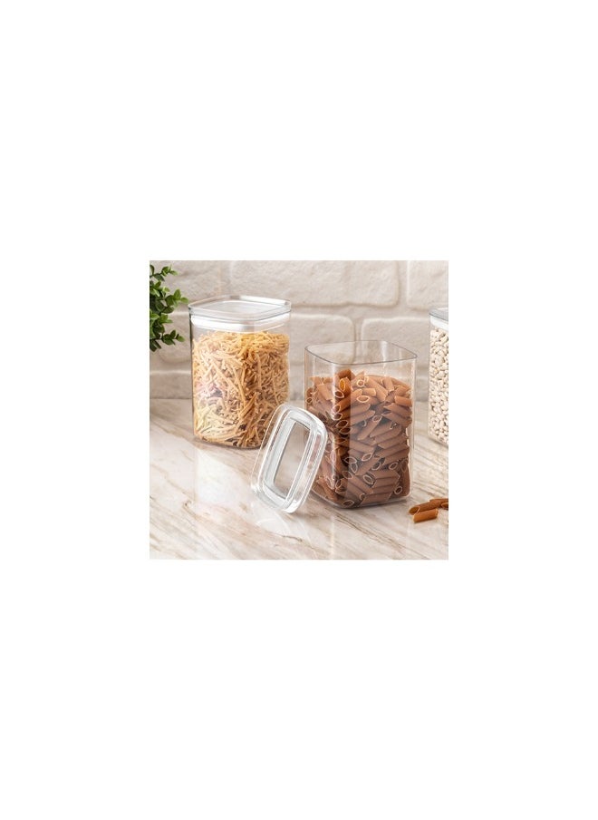 Dunya Plastik - Dunia Rectangular Black Fresh & Lock Chef Food Box - Grain | Cereal Container - 1.4Lt Volume with Airtight Lid - BPA-Free - Image 1