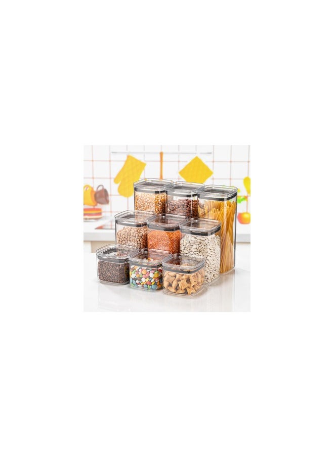 Dunya Plastik - Dunia Rectangular Black Fresh & Lock Chef Food Box - Grain | Cereal Container - 1.4Lt Volume with Airtight Lid - BPA-Free - Image 1
