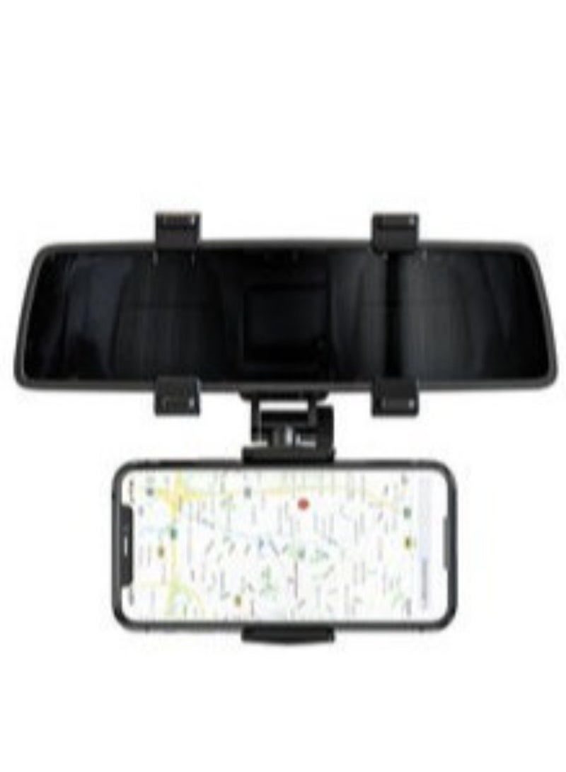 ELTRAZONE Pilot Car Rear View Mirror And Mobile Phones Holder Black - Image 1