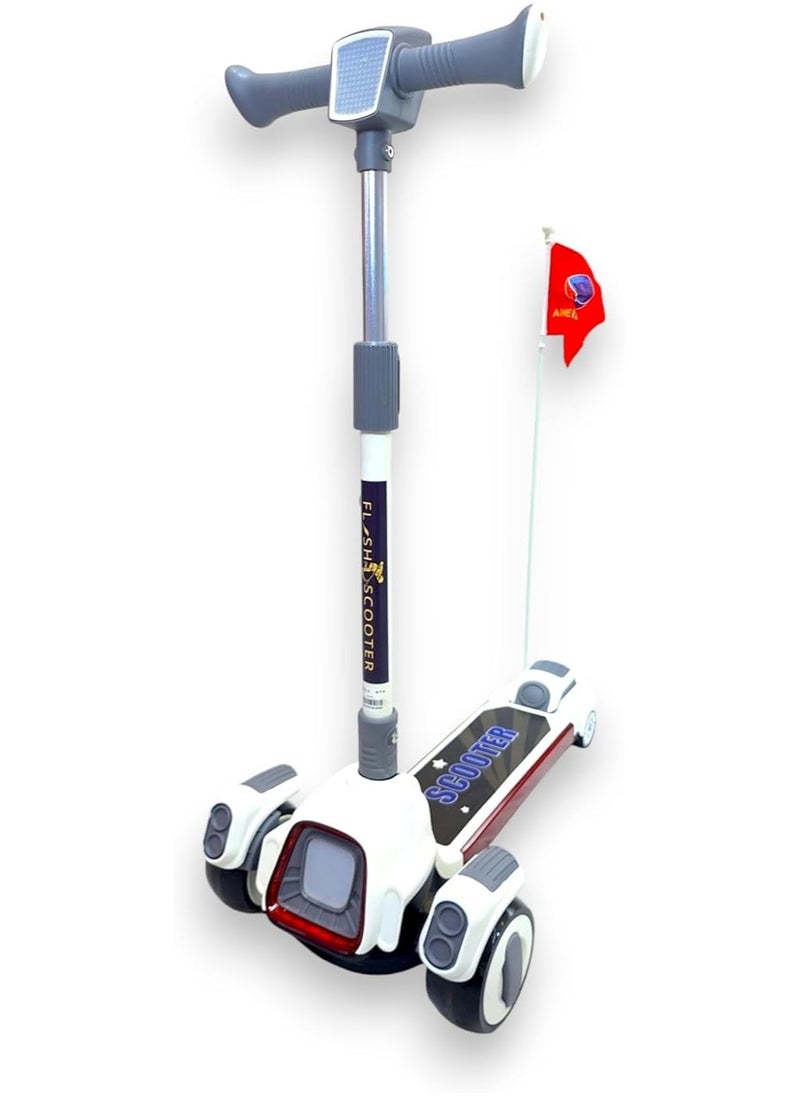 Flash Kids Scooter, Ages 3-10 years - from gtgtoys(WHITE)  - Image 1