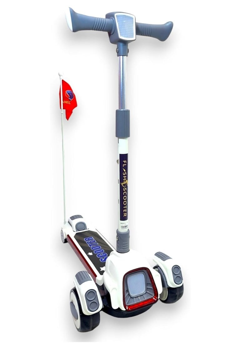 Flash Kids Scooter, Ages 3-10 years - from gtgtoys(WHITE)  - Image 2