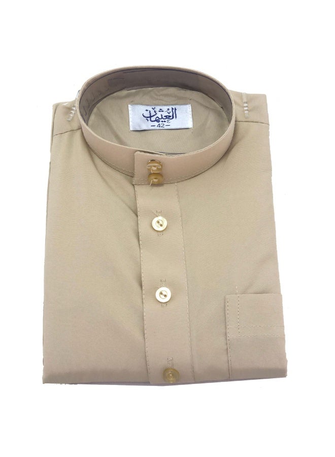 Al othaiman Traditional Arabic Thobe for Boys – Kids' Saudi Kandura / Jubba / Long Sleeve Thobe  - Image 1