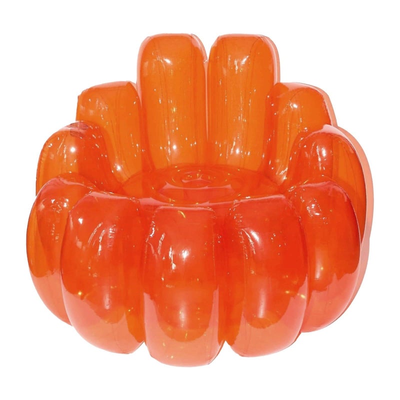 Baerkian Jelly Inflatable Chair, The Jelly Collection, Portable Blow Up Couch, Inflatable Sofa Seat Furniture for Home Yard Patio Camping (Orange) - Image 2
