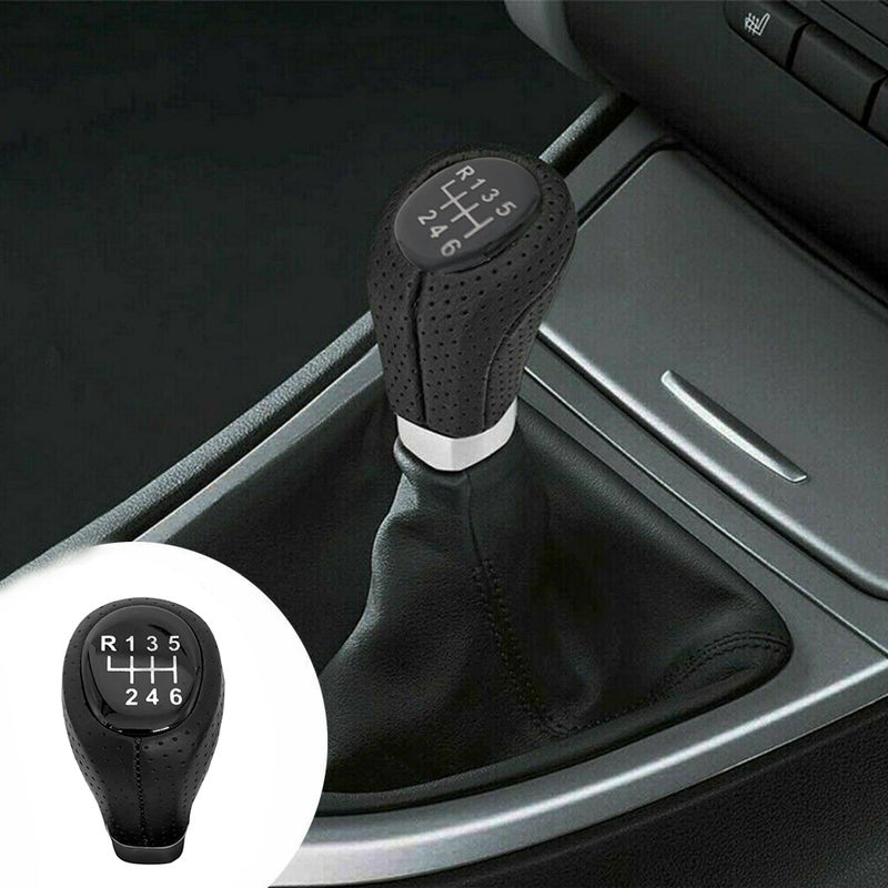 6 Speed Leather Gear Stick Shift Knob Head Lever Adapter Manual Replacement for BMW E34 E36 E38 E39 E46 E53 E60 E61 E63 E64 E83 E90 E91 E92 E93 - Image 3