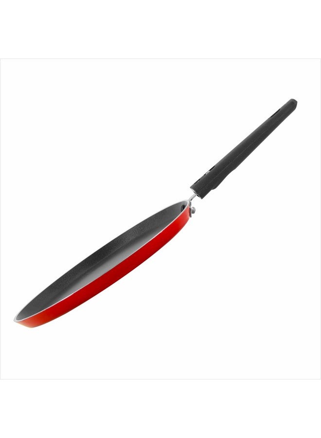 باترفلاي مقلاة باترفلاي رابيد غير لاصقة أومني تاوا | قاعدة حثية | ألومنيوم | ٢٨٠ مم | خالية من حمض بيرفلورو الأوكتانويك | مقاومة للخدش | لتحضير الدوسا والروتي | أحمر - Image 4