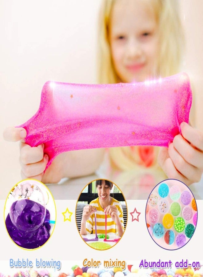 Promote Trader Combo of 6 Crystal Slime, 2 Slime Pot and 12 Air Dry Clay Combo with Free Glitter and Modelling Tools for Toddler Kids DIY Slime Kit Girls 3-8 Years Old - Image 3