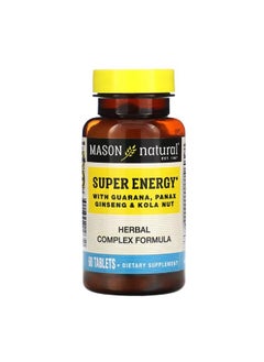 Mason Natural Super Energy with Guarana Panax Ginseng and Kola Nut 60 Tablets  - Image 1