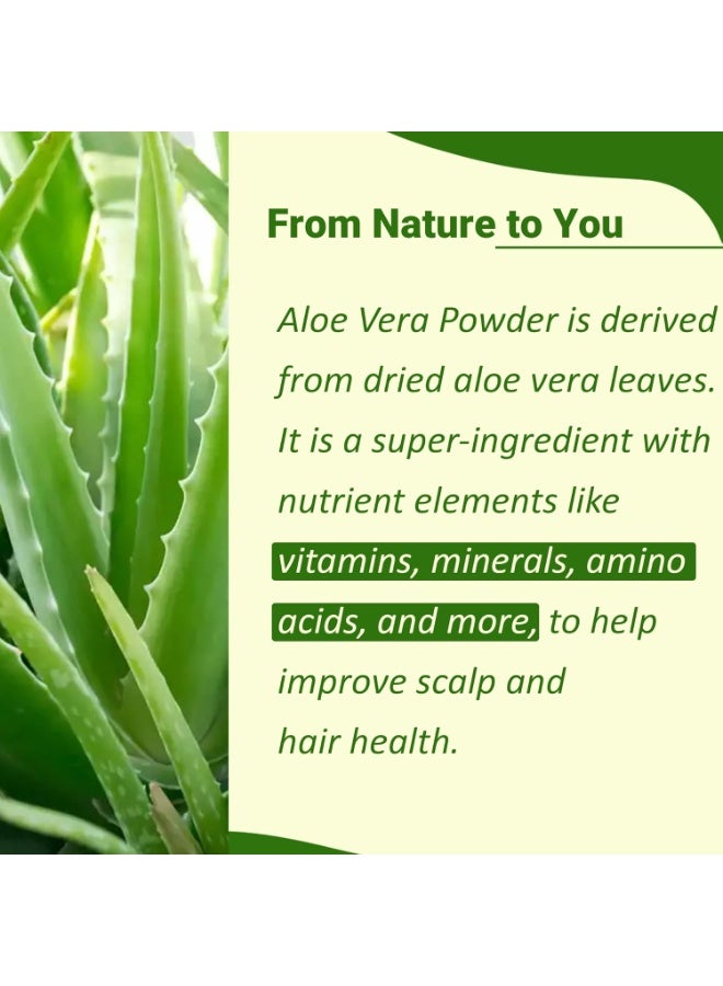 ميناتور مسحوق الصبار (الألوفيرا) النقي 100% (Aloe Barbadensis) - 100 غرام (3.5 أونصة) | مسحوق أوراق الصبار الخالص | للاستخدام المنزلي للعناية بالبشرة والصحة والشعر - Image 4