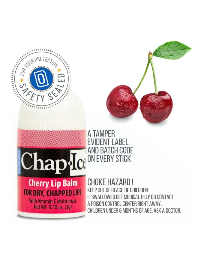 Chap Ice شيب-آيس® | بلسم شفاه فاخر وتقليدي للشفاه المتشققة والجافة أو المتأثرة بالرياح | عرض بحجم الجيب مع نكهات متنوعة - كرز، برتقال حمضي، كيوي ليمون - 50 عصا صغيرة (0.10 أونصة/3 جرام) - Image 4
