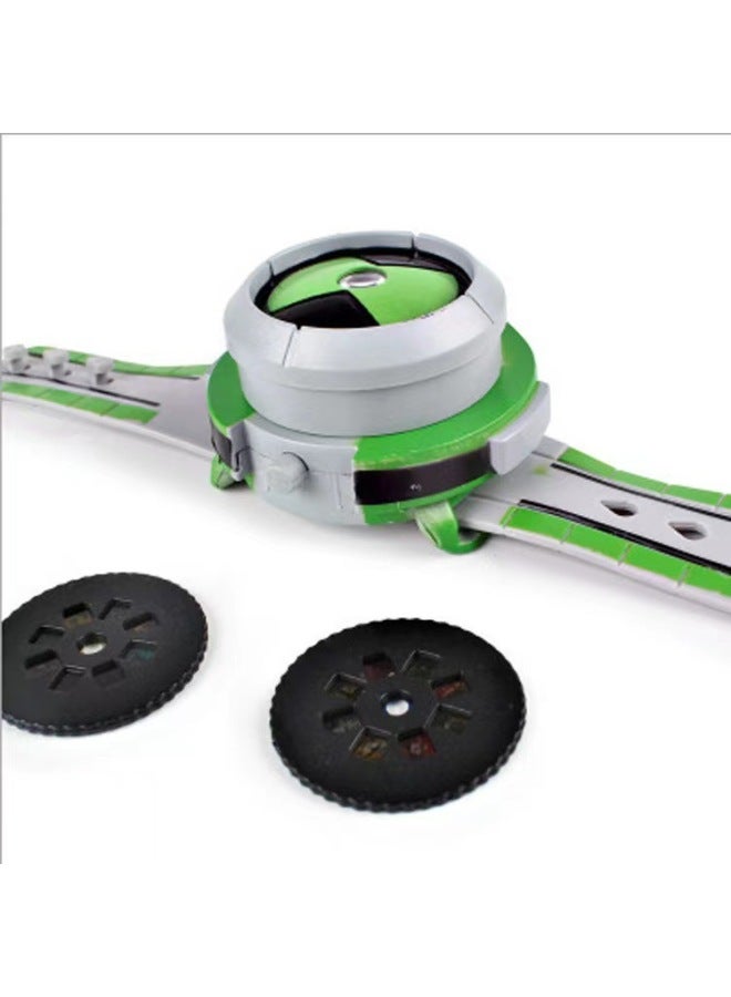 Boy Hacker BEN10 Boy Earth Defender Kidsren Transformer Projection Sound Watch Toy-Color:Projection Watch Opp Bag  - Image 1