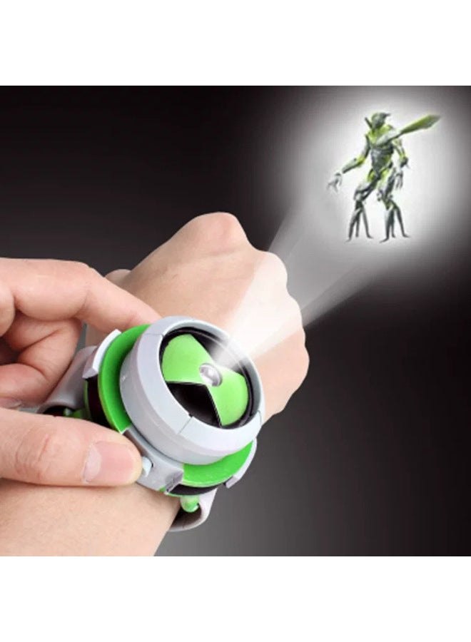 Boy Hacker BEN10 Boy Earth Defender Kidsren Transformer Projection Sound Watch Toy-Color:Projection Watch Opp Bag  - Image 4
