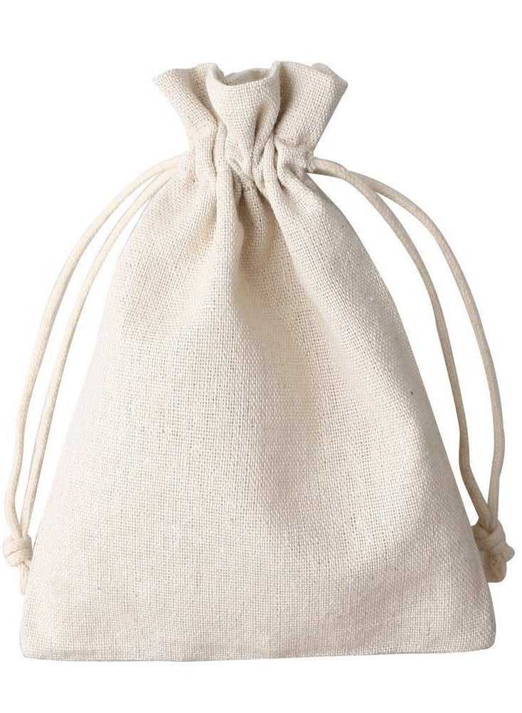 12Pcs Burlap Bags, Hessian Bags 12x17cm(4.72 x 6.7inch) Reusable Fabric Bags Small Canvas Drawstring Bags Cotton Muslin Bags Vintage Mesh Jewellery Favour Bags for Wedding Party Valentine's - Image 2